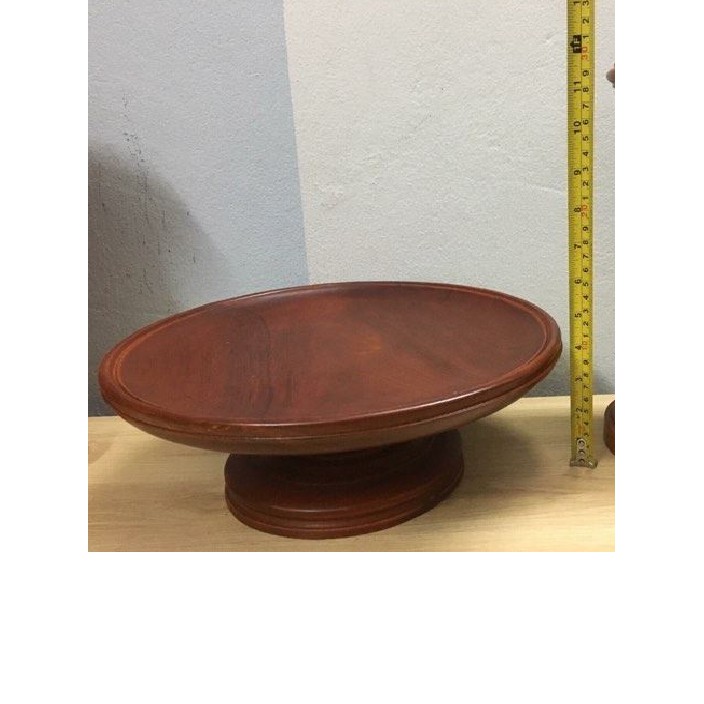 Mâm quả thờ gỗ gụ đường kính 32 cm